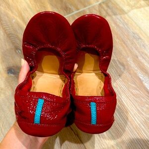 Tieks Ruby Red Patent Leather Flats 7